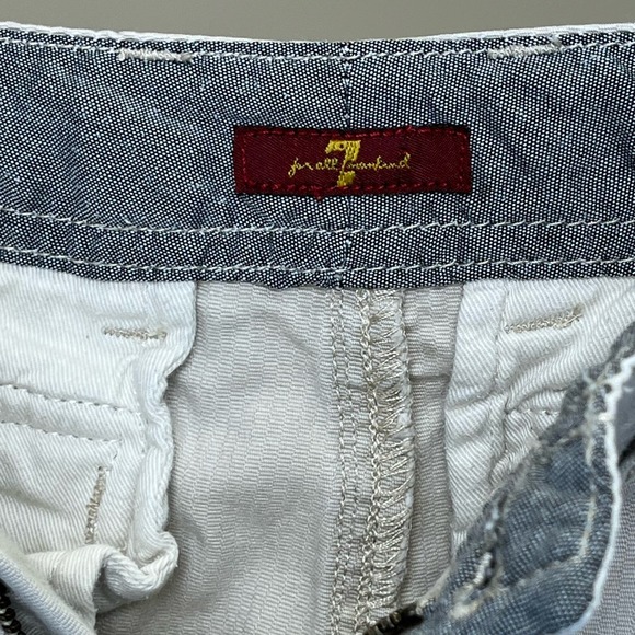 7 For All Mankind Washed Cotton Cargo Shorts Khaki Boys 12 - Picture 5 of 7